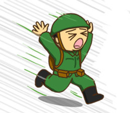 The soldier who conveys a feeling sticker #2451400