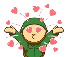 The soldier who conveys a feeling sticker #2451401