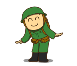The soldier who conveys a feeling sticker #2451402