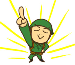 The soldier who conveys a feeling sticker #2451403