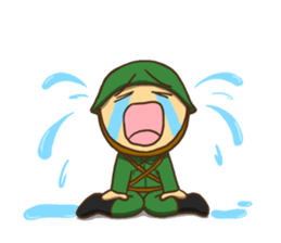 The soldier who conveys a feeling sticker #2451406
