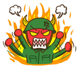 The soldier who conveys a feeling sticker #2451407