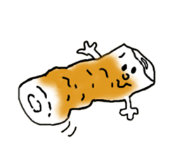 Cat and fish sausage sticker #2452048