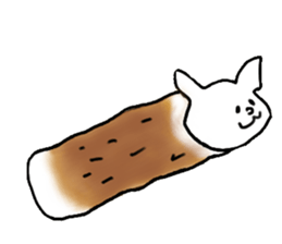 Cat and fish sausage sticker #2452051