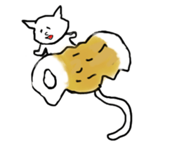 Cat and fish sausage sticker #2452052