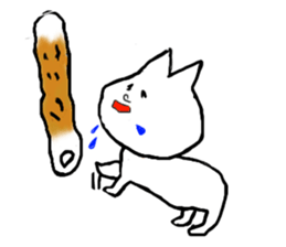 Cat and fish sausage sticker #2452055