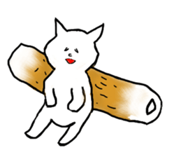 Cat and fish sausage sticker #2452065