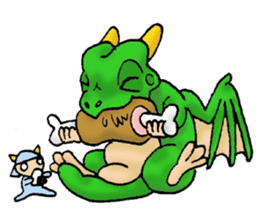 Baby dragon & Little hero sticker #2454540