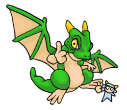 Baby dragon & Little hero sticker #2454541