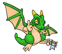 Baby dragon & Little hero sticker #2454541