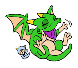 Baby dragon & Little hero sticker #2454544