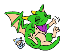 Baby dragon & Little hero sticker #2454544