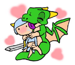 Baby dragon & Little hero sticker #2454547
