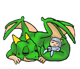 Baby dragon & Little hero sticker #2454548