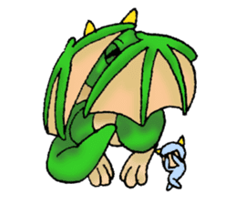 Baby dragon & Little hero sticker #2454552