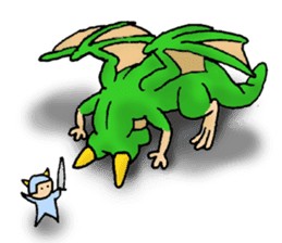 Baby dragon & Little hero sticker #2454560