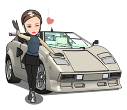 We like a supercar.RAN and TAKU sticker #2455037