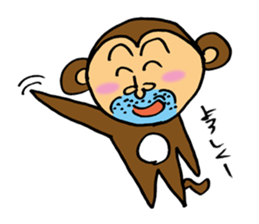 Let's Go! Happy Monkey sticker #2456088