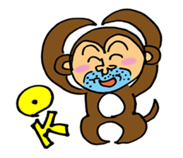 Let's Go! Happy Monkey sticker #2456102