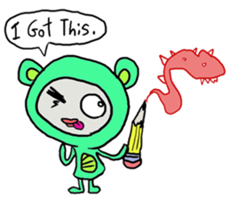 Pinko the Bear boy sticker #2456660