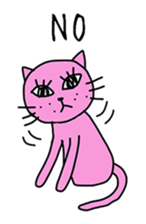 pink cat and little tortoiseshell cat sticker #2456819