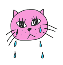 pink cat and little tortoiseshell cat sticker #2456828