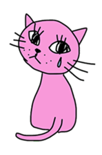 pink cat and little tortoiseshell cat sticker #2456829