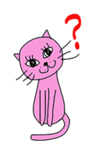 pink cat and little tortoiseshell cat sticker #2456830