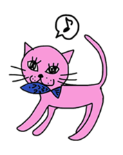 pink cat and little tortoiseshell cat sticker #2456832