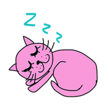 pink cat and little tortoiseshell cat sticker #2456834