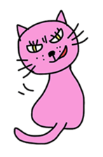 pink cat and little tortoiseshell cat sticker #2456835