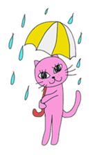 pink cat and little tortoiseshell cat sticker #2456836