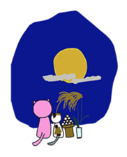 pink cat and little tortoiseshell cat sticker #2456840