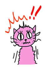 pink cat and little tortoiseshell cat sticker #2456841