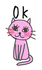 pink cat and little tortoiseshell cat sticker #2456845