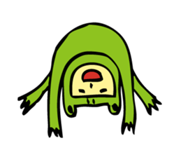 Costume of the frog (kigurumikaerusan)2 sticker #2457049