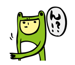 Costume of the frog (kigurumikaerusan)2 sticker #2457054