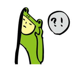 Costume of the frog (kigurumikaerusan)2 sticker #2457055