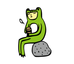 Costume of the frog (kigurumikaerusan)2 sticker #2457058