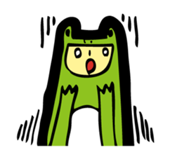 Costume of the frog (kigurumikaerusan)2 sticker #2457060