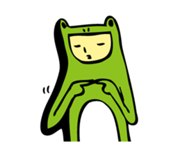 Costume of the frog (kigurumikaerusan)2 sticker #2457061
