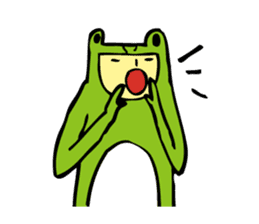 Costume of the frog (kigurumikaerusan)2 sticker #2457062