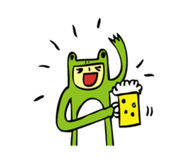 Costume of the frog (kigurumikaerusan)2 sticker #2457065