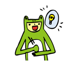 Costume of the frog (kigurumikaerusan)2 sticker #2457066