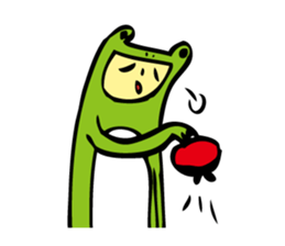 Costume of the frog (kigurumikaerusan)2 sticker #2457067