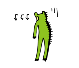 Costume of the frog (kigurumikaerusan)2 sticker #2457069