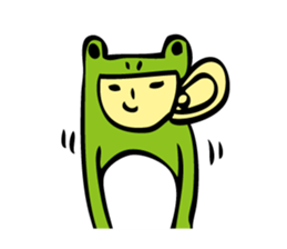 Costume of the frog (kigurumikaerusan)2 sticker #2457070