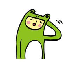 Costume of the frog (kigurumikaerusan)2 sticker #2457071