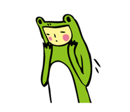 Costume of the frog (kigurumikaerusan)2 sticker #2457072
