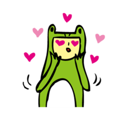 Costume of the frog (kigurumikaerusan)2 sticker #2457073